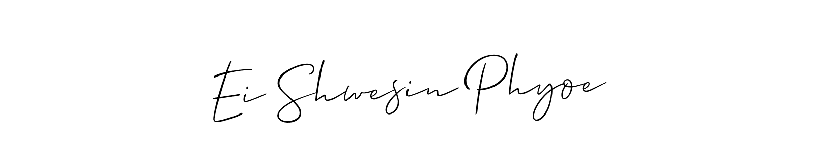 Check out images of Autograph of Ei Shwesin Phyoe name. Actor Ei Shwesin Phyoe Signature Style. Allison_Script is a professional sign style online. Ei Shwesin Phyoe signature style 2 images and pictures png
