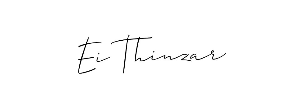 How to make Ei Thinzar name signature. Use Allison_Script style for creating short signs online. This is the latest handwritten sign. Ei Thinzar signature style 2 images and pictures png