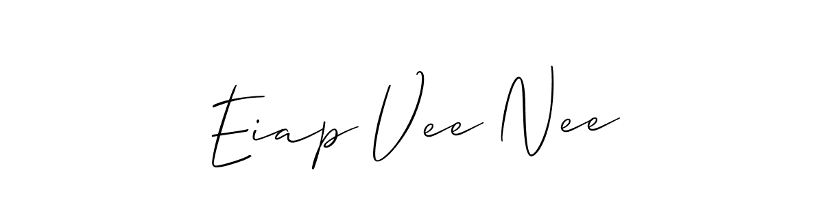 How to make Eiap Vee Nee name signature. Use Allison_Script style for creating short signs online. This is the latest handwritten sign. Eiap Vee Nee signature style 2 images and pictures png
