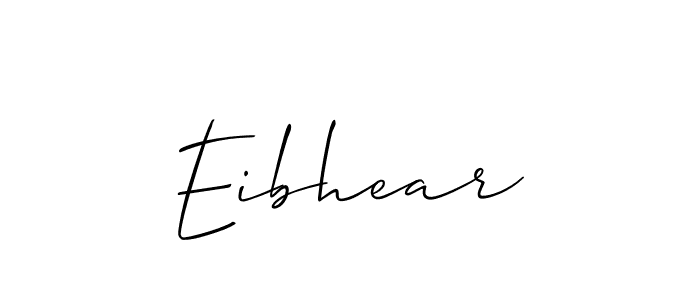 Make a beautiful signature design for name Eibhear. With this signature (Allison_Script) style, you can create a handwritten signature for free. Eibhear signature style 2 images and pictures png