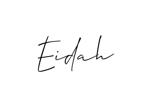 Make a beautiful signature design for name Eidah. With this signature (Allison_Script) style, you can create a handwritten signature for free. Eidah signature style 2 images and pictures png