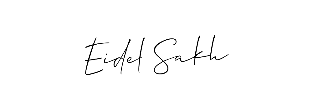 How to Draw Eidel Sakh signature style? Allison_Script is a latest design signature styles for name Eidel Sakh. Eidel Sakh signature style 2 images and pictures png