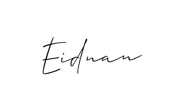 Create a beautiful signature design for name Eidnan. With this signature (Allison_Script) fonts, you can make a handwritten signature for free. Eidnan signature style 2 images and pictures png