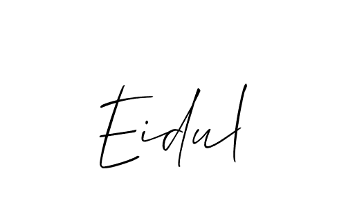 How to make Eidul signature? Allison_Script is a professional autograph style. Create handwritten signature for Eidul name. Eidul signature style 2 images and pictures png