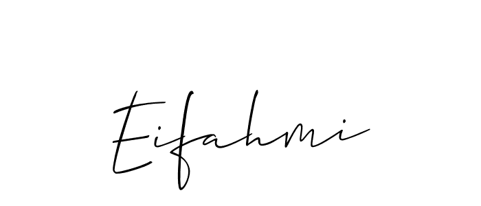 You should practise on your own different ways (Allison_Script) to write your name (Eifahmi) in signature. don't let someone else do it for you. Eifahmi signature style 2 images and pictures png
