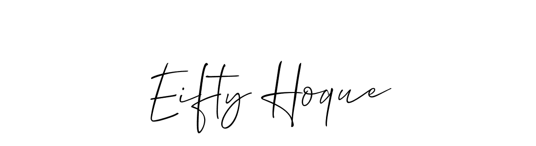 Design your own signature with our free online signature maker. With this signature software, you can create a handwritten (Allison_Script) signature for name Eifty Hoque. Eifty Hoque signature style 2 images and pictures png
