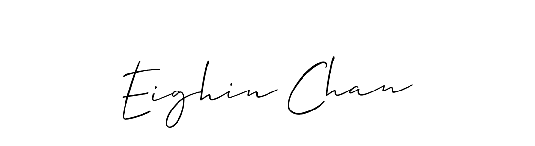 You should practise on your own different ways (Allison_Script) to write your name (Eighin Chan) in signature. don't let someone else do it for you. Eighin Chan signature style 2 images and pictures png