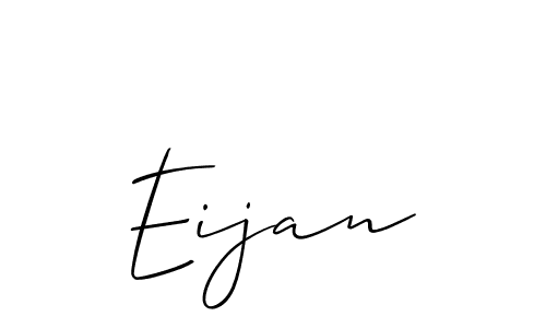 Design your own signature with our free online signature maker. With this signature software, you can create a handwritten (Allison_Script) signature for name Eijan. Eijan signature style 2 images and pictures png