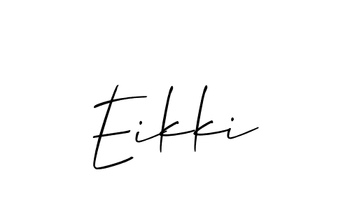 Eikki stylish signature style. Best Handwritten Sign (Allison_Script) for my name. Handwritten Signature Collection Ideas for my name Eikki. Eikki signature style 2 images and pictures png