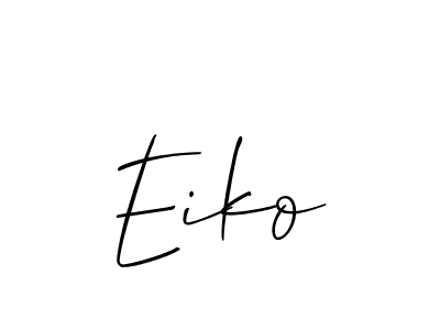 Use a signature maker to create a handwritten signature online. With this signature software, you can design (Allison_Script) your own signature for name Eiko. Eiko signature style 2 images and pictures png