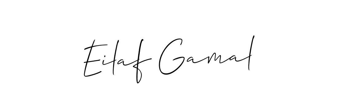 How to Draw Eilaf Gamal signature style? Allison_Script is a latest design signature styles for name Eilaf Gamal. Eilaf Gamal signature style 2 images and pictures png