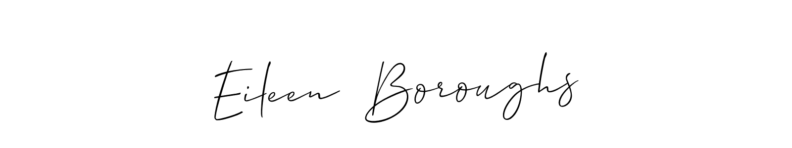 Similarly Allison_Script is the best handwritten signature design. Signature creator online .You can use it as an online autograph creator for name Eileen  Boroughs. Eileen  Boroughs signature style 2 images and pictures png