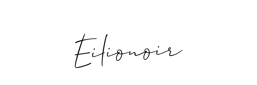 Allison_Script is a professional signature style that is perfect for those who want to add a touch of class to their signature. It is also a great choice for those who want to make their signature more unique. Get Eilionoir name to fancy signature for free. Eilionoir signature style 2 images and pictures png