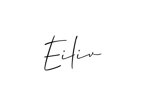 Also You can easily find your signature by using the search form. We will create Eiliv name handwritten signature images for you free of cost using Allison_Script sign style. Eiliv signature style 2 images and pictures png