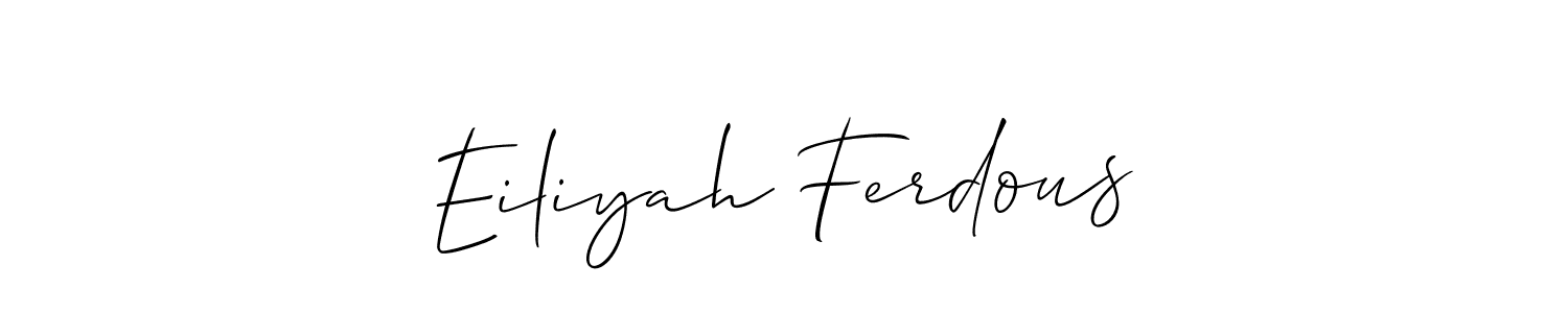 How to make Eiliyah Ferdous signature? Allison_Script is a professional autograph style. Create handwritten signature for Eiliyah Ferdous name. Eiliyah Ferdous signature style 2 images and pictures png