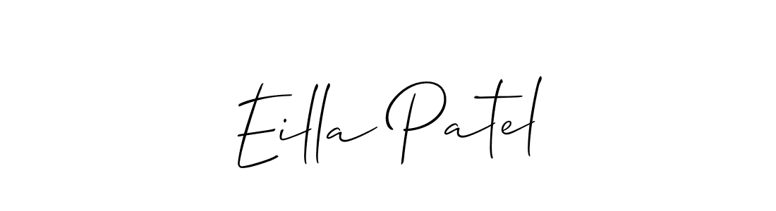 How to make Eilla Patel signature? Allison_Script is a professional autograph style. Create handwritten signature for Eilla Patel name. Eilla Patel signature style 2 images and pictures png