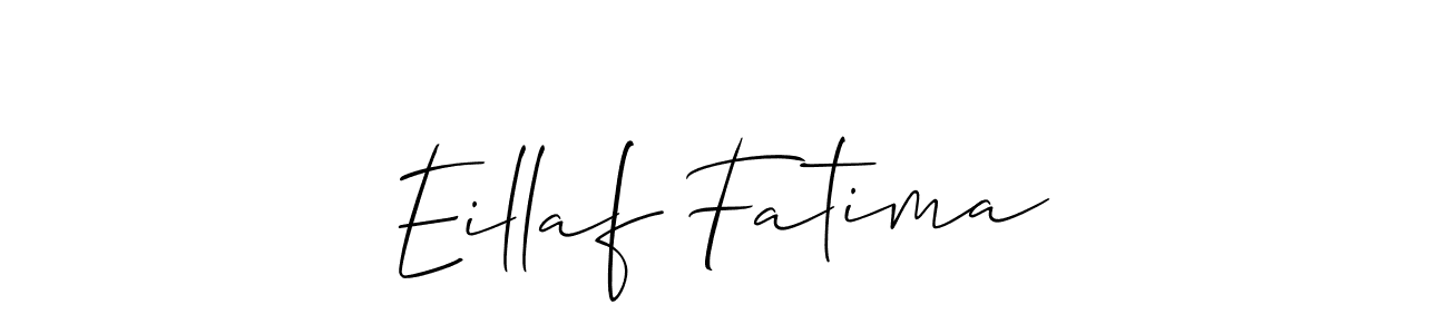 Similarly Allison_Script is the best handwritten signature design. Signature creator online .You can use it as an online autograph creator for name Eillaf Fatima. Eillaf Fatima signature style 2 images and pictures png
