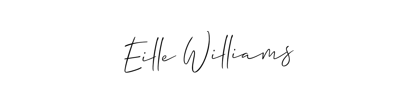 You should practise on your own different ways (Allison_Script) to write your name (Eille Williams) in signature. don't let someone else do it for you. Eille Williams signature style 2 images and pictures png