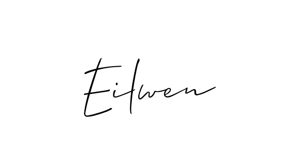 Use a signature maker to create a handwritten signature online. With this signature software, you can design (Allison_Script) your own signature for name Eilwen. Eilwen signature style 2 images and pictures png