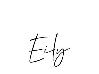 Similarly Allison_Script is the best handwritten signature design. Signature creator online .You can use it as an online autograph creator for name Eily. Eily signature style 2 images and pictures png