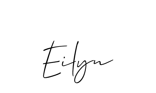 Use a signature maker to create a handwritten signature online. With this signature software, you can design (Allison_Script) your own signature for name Eilyn. Eilyn signature style 2 images and pictures png