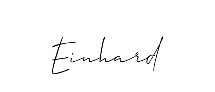 Use a signature maker to create a handwritten signature online. With this signature software, you can design (Allison_Script) your own signature for name Einhard. Einhard signature style 2 images and pictures png