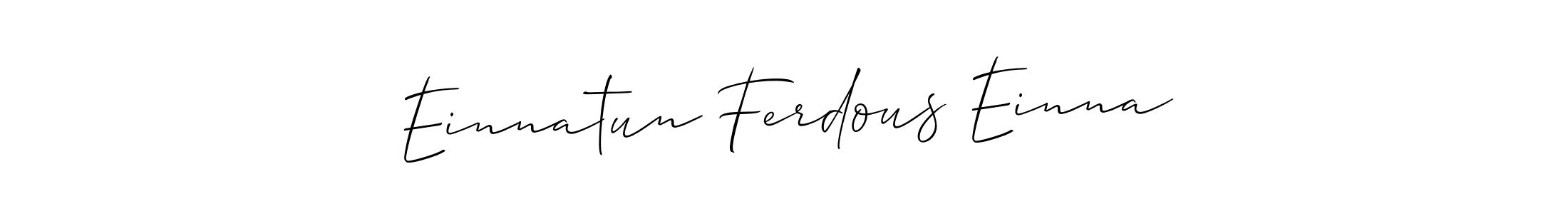 How to Draw Einnatun Ferdous Einna signature style? Allison_Script is a latest design signature styles for name Einnatun Ferdous Einna. Einnatun Ferdous Einna signature style 2 images and pictures png