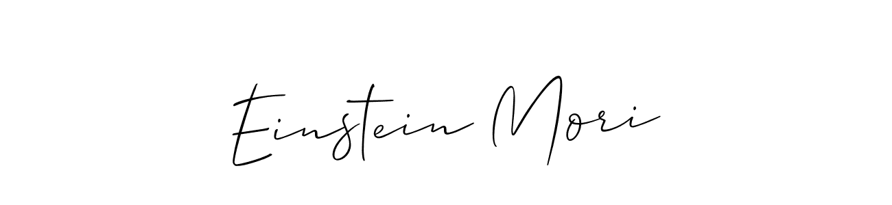 Make a beautiful signature design for name Einstein Mori. With this signature (Allison_Script) style, you can create a handwritten signature for free. Einstein Mori signature style 2 images and pictures png