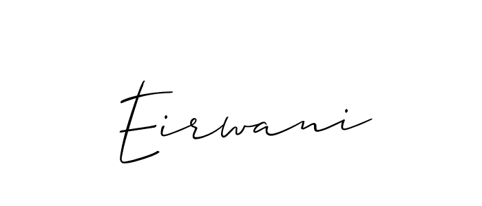 Use a signature maker to create a handwritten signature online. With this signature software, you can design (Allison_Script) your own signature for name Eirwani. Eirwani signature style 2 images and pictures png