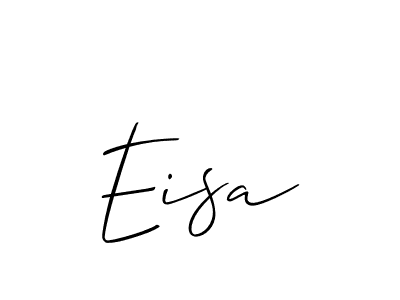 You should practise on your own different ways (Allison_Script) to write your name (Eisa) in signature. don't let someone else do it for you. Eisa signature style 2 images and pictures png