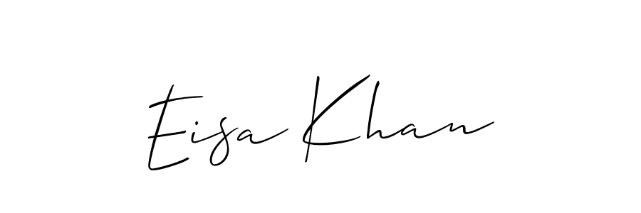 if you are searching for the best signature style for your name Eisa Khan. so please give up your signature search. here we have designed multiple signature styles  using Allison_Script. Eisa Khan signature style 2 images and pictures png
