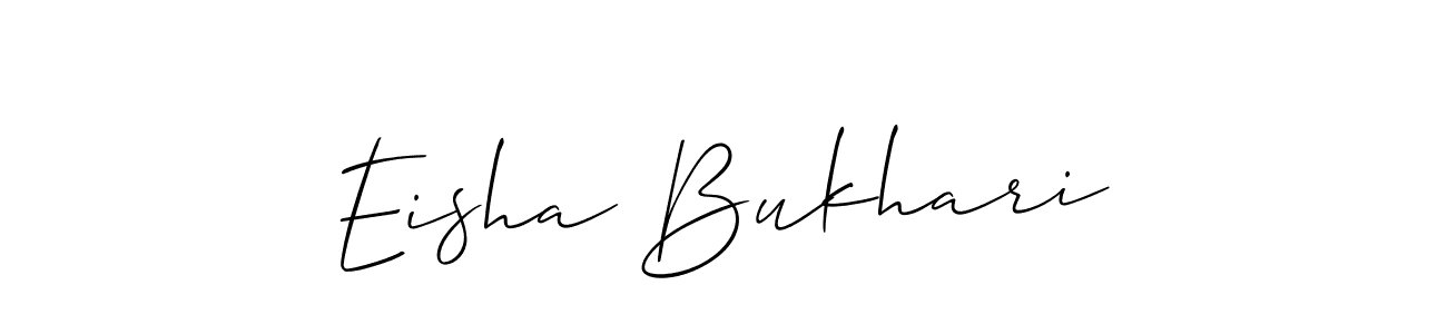 Design your own signature with our free online signature maker. With this signature software, you can create a handwritten (Allison_Script) signature for name Eisha Bukhari. Eisha Bukhari signature style 2 images and pictures png