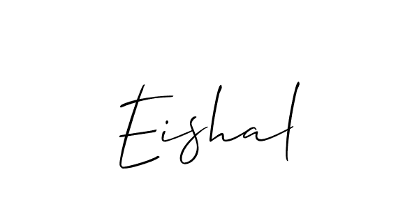 How to make Eishal name signature. Use Allison_Script style for creating short signs online. This is the latest handwritten sign. Eishal signature style 2 images and pictures png