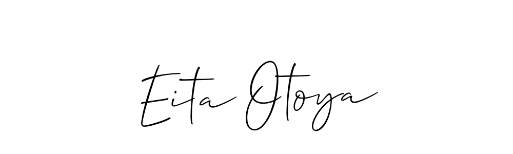 How to make Eita Otoya name signature. Use Allison_Script style for creating short signs online. This is the latest handwritten sign. Eita Otoya signature style 2 images and pictures png
