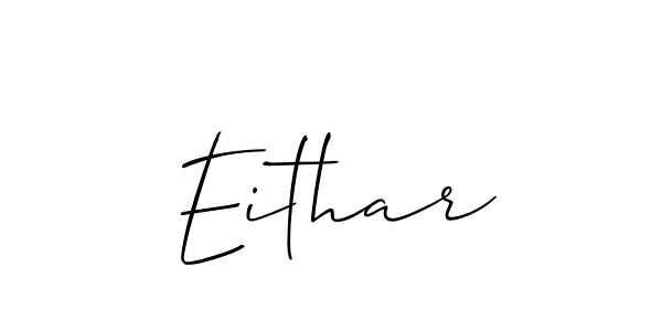 Make a beautiful signature design for name Eithar. With this signature (Allison_Script) style, you can create a handwritten signature for free. Eithar signature style 2 images and pictures png