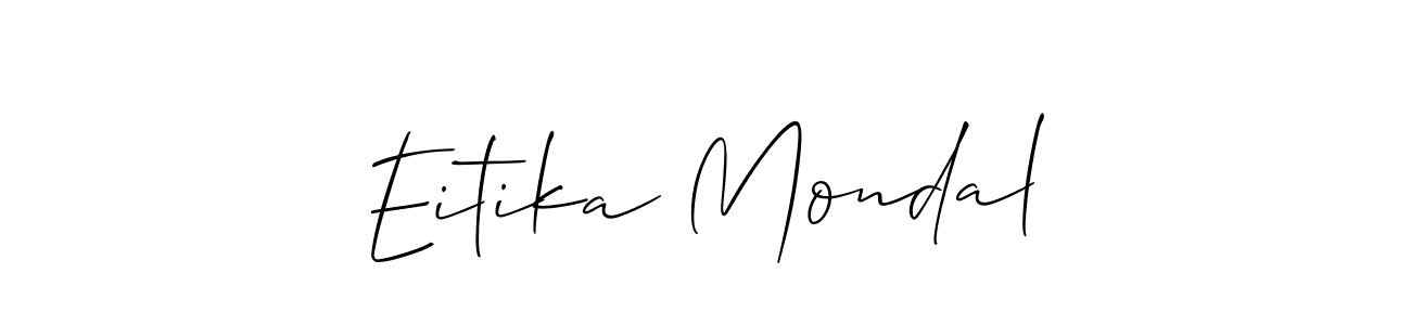 Check out images of Autograph of Eitika Mondal name. Actor Eitika Mondal Signature Style. Allison_Script is a professional sign style online. Eitika Mondal signature style 2 images and pictures png
