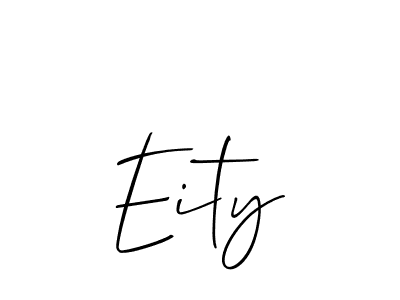 The best way (Allison_Script) to make a short signature is to pick only two or three words in your name. The name Eity include a total of six letters. For converting this name. Eity signature style 2 images and pictures png