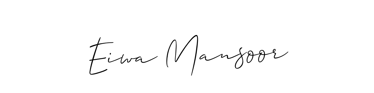 Make a short Eiwa Mansoor signature style. Manage your documents anywhere anytime using Allison_Script. Create and add eSignatures, submit forms, share and send files easily. Eiwa Mansoor signature style 2 images and pictures png