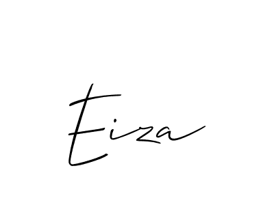 The best way (Allison_Script) to make a short signature is to pick only two or three words in your name. The name Eiza include a total of six letters. For converting this name. Eiza signature style 2 images and pictures png