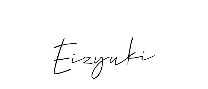 Use a signature maker to create a handwritten signature online. With this signature software, you can design (Allison_Script) your own signature for name Eizyuki. Eizyuki signature style 2 images and pictures png