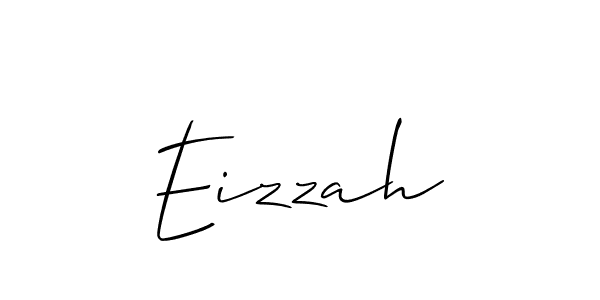 Also we have Eizzah name is the best signature style. Create professional handwritten signature collection using Allison_Script autograph style. Eizzah signature style 2 images and pictures png