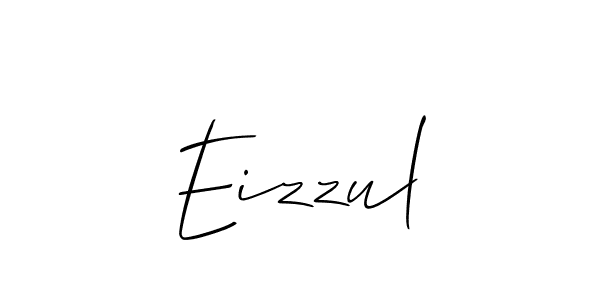 How to make Eizzul signature? Allison_Script is a professional autograph style. Create handwritten signature for Eizzul name. Eizzul signature style 2 images and pictures png