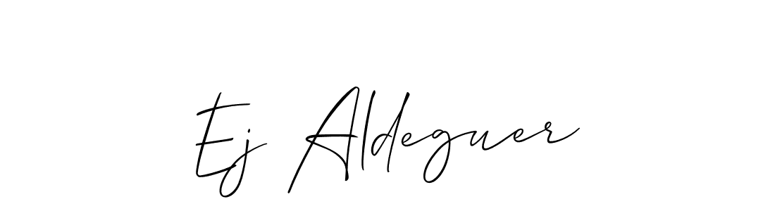 How to make Ej Aldeguer name signature. Use Allison_Script style for creating short signs online. This is the latest handwritten sign. Ej Aldeguer signature style 2 images and pictures png