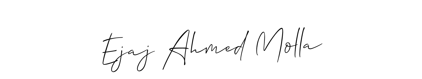 Create a beautiful signature design for name Ejaj Ahmed Molla. With this signature (Allison_Script) fonts, you can make a handwritten signature for free. Ejaj Ahmed Molla signature style 2 images and pictures png