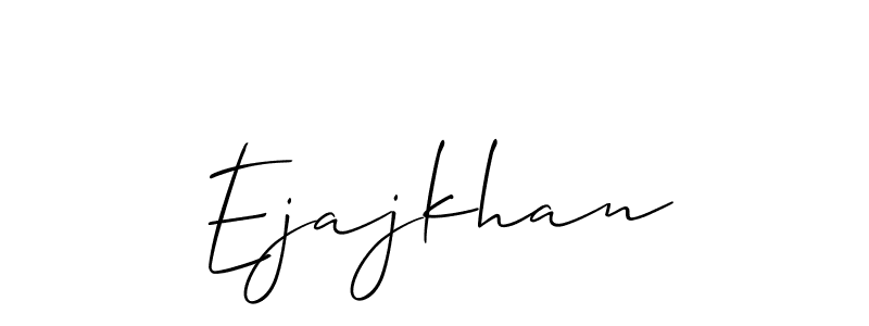 Similarly Allison_Script is the best handwritten signature design. Signature creator online .You can use it as an online autograph creator for name Ejajkhan. Ejajkhan signature style 2 images and pictures png