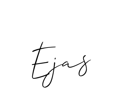 Make a beautiful signature design for name Ejas. With this signature (Allison_Script) style, you can create a handwritten signature for free. Ejas signature style 2 images and pictures png