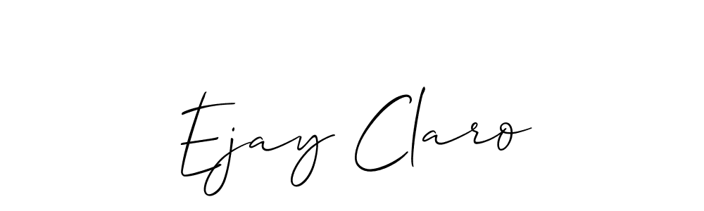 Also You can easily find your signature by using the search form. We will create Ejay Claro name handwritten signature images for you free of cost using Allison_Script sign style. Ejay Claro signature style 2 images and pictures png
