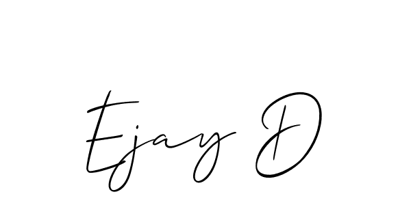 You should practise on your own different ways (Allison_Script) to write your name (Ejay D) in signature. don't let someone else do it for you. Ejay D signature style 2 images and pictures png