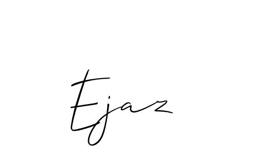 The best way (Allison_Script) to make a short signature is to pick only two or three words in your name. The name Ejaz  include a total of six letters. For converting this name. Ejaz  signature style 2 images and pictures png
