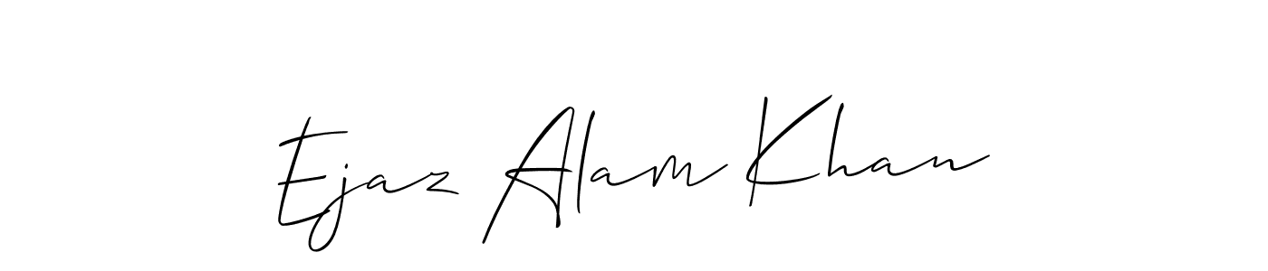 Also You can easily find your signature by using the search form. We will create Ejaz Alam Khan name handwritten signature images for you free of cost using Allison_Script sign style. Ejaz Alam Khan signature style 2 images and pictures png